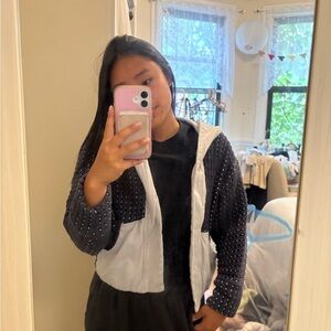 Urban Outfitters blue Polka Dot Jacket